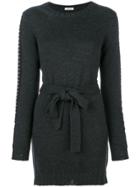 P.a.r.o.s.h. Studded Bow Tie Dress - Grey