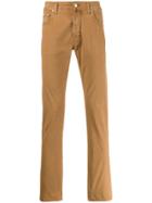 Jacob Cohen Pocket Square Detail Trousers - Brown