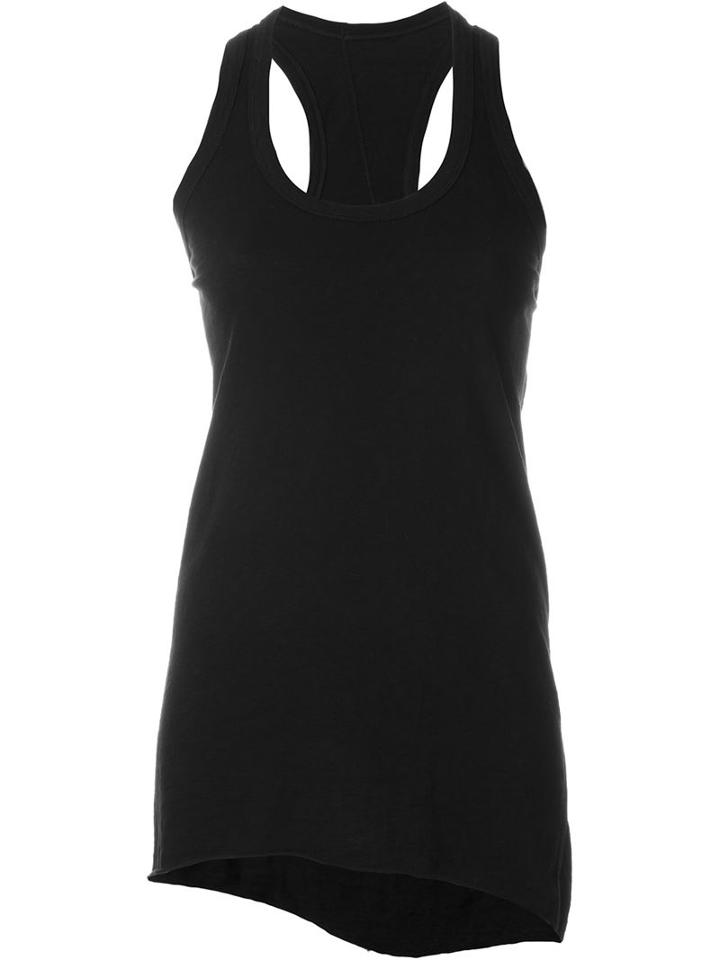 Isaac Sellam Experience Leather Detail Long Asymmetric Tank Top