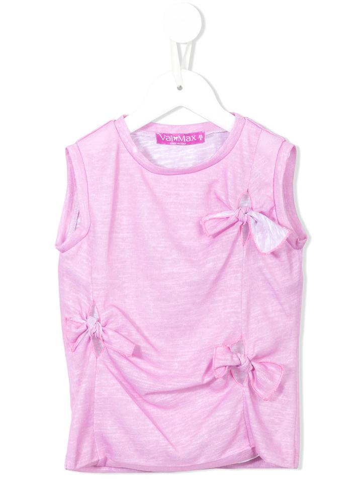 Valmax Kids - Bow Detail Blouse - Kids - Cotton/polyester - 5 Yrs, Pink/purple