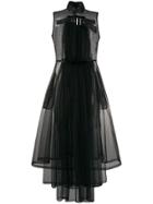 Comme Des Garçons Noir Kei Ninomiya Sheer Tulle Overdress - Black