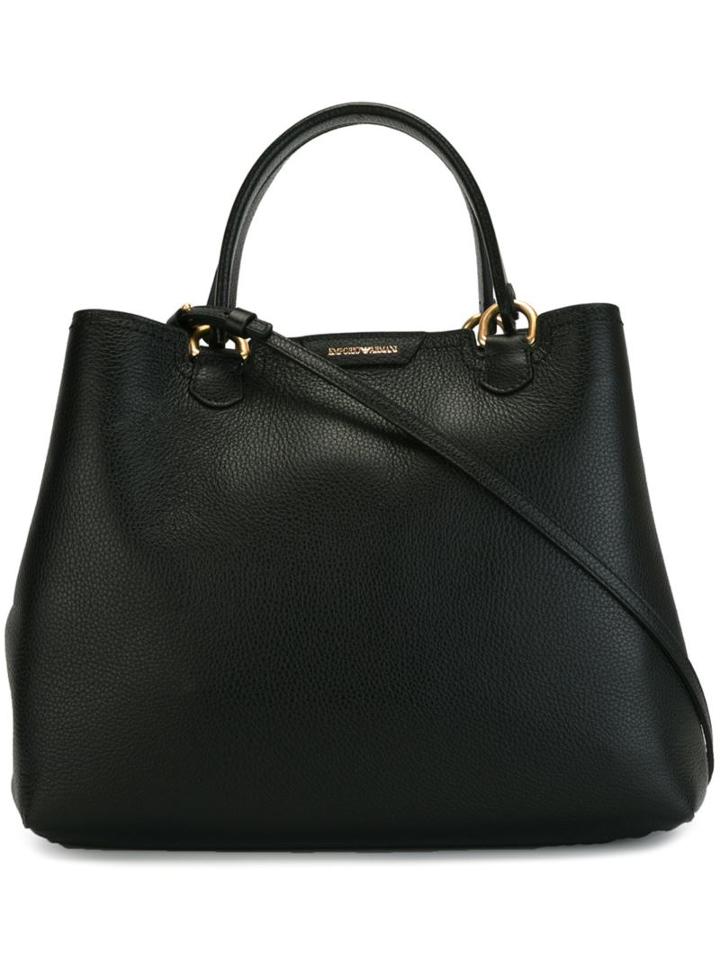 Emporio Armani Medium New Beverly Tote, Women's, Black, Leather