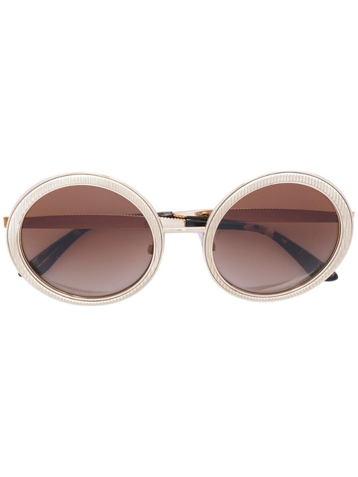 Dolce & Gabbana Eyewear Embellished Oversized Sunglasses - Yellow &