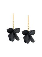 Marni Flower Drop Earrings, Women's, Black