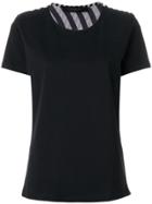 Federica Tosi Rear Striped T-shirt - Black