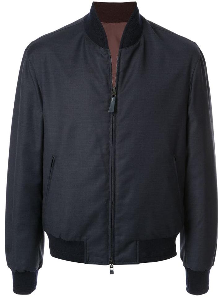 Brioni Reversible Bomber Jacket - Blue