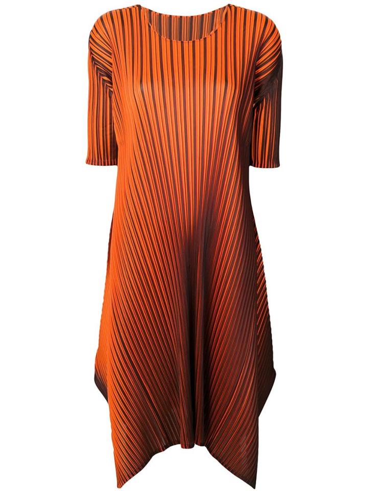 Pleats Please By Issey Miyake Pleated Dress - Orange