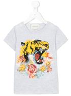 Gucci Kids Tiger Print T-shirt, Girl's, Size: 12 Yrs, Grey