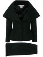 Christian Dior Vintage Cape-like Skirt Suit - Black