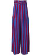Maison Margiela Striped Flared Trousers - Blue