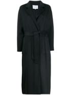 Stand Studio Straight Fit Belted Coat - Black
