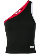 Msgm One-shoulder Vest - Black