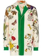 Gucci Ny Yankees Floral Print Wool Jacket - Nude & Neutrals