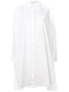 Sacai Pleated Side Shirt Dress - White