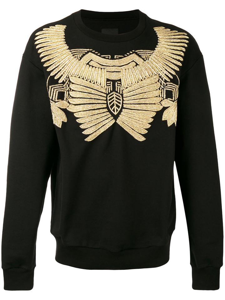 Les Hommes - Jewel Embroidered Sweatshirt - Men - Cotton/metallic Fibre - Xl, Black, Cotton/metallic Fibre