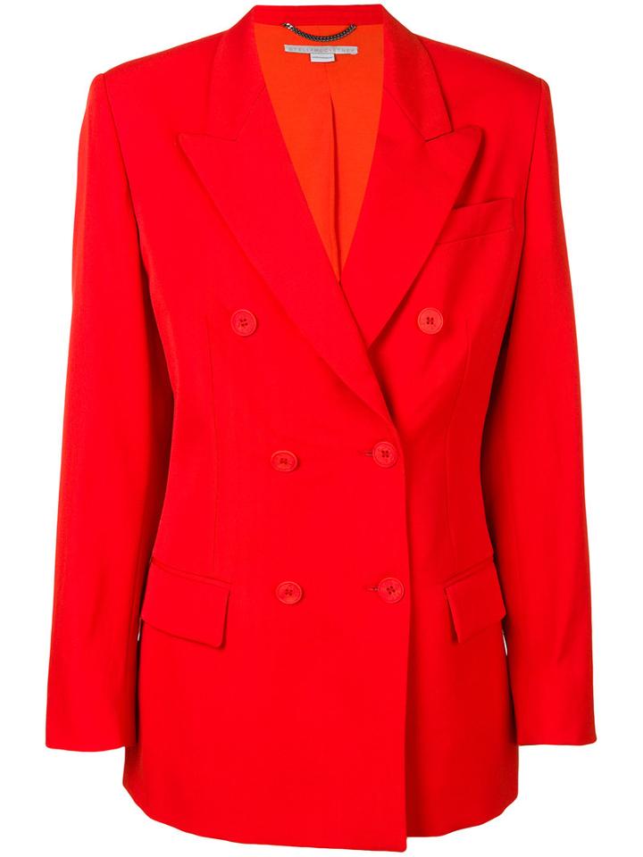 Stella Mccartney - Double Breasted Blazer - Women - Cotton/viscose/wool - 42, Red, Cotton/viscose/wool