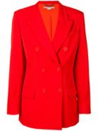 Stella Mccartney - Double Breasted Blazer - Women - Cotton/viscose/wool - 42, Red, Cotton/viscose/wool