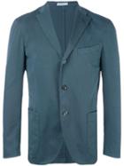 Boglioli Three Button Blazer, Men's, Size: 56, Green, Cotton/spandex/elastane/cupro