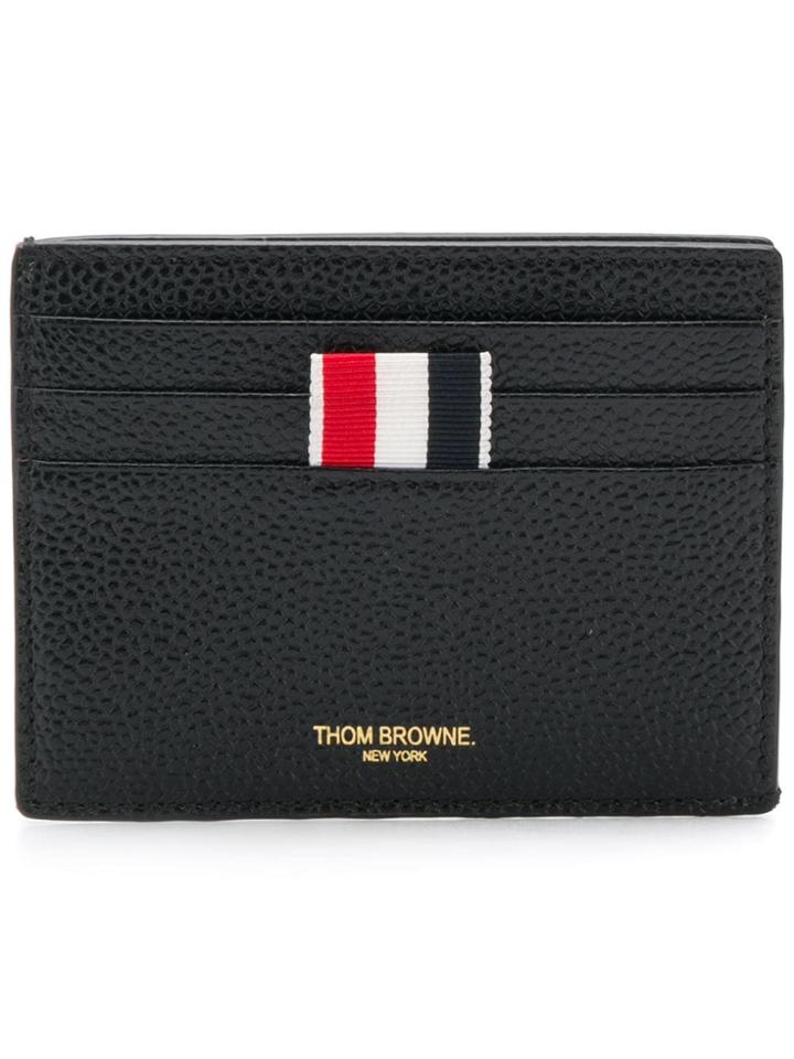 Thom Browne Rwb Edge Stain Double-sided Cardholder - Black