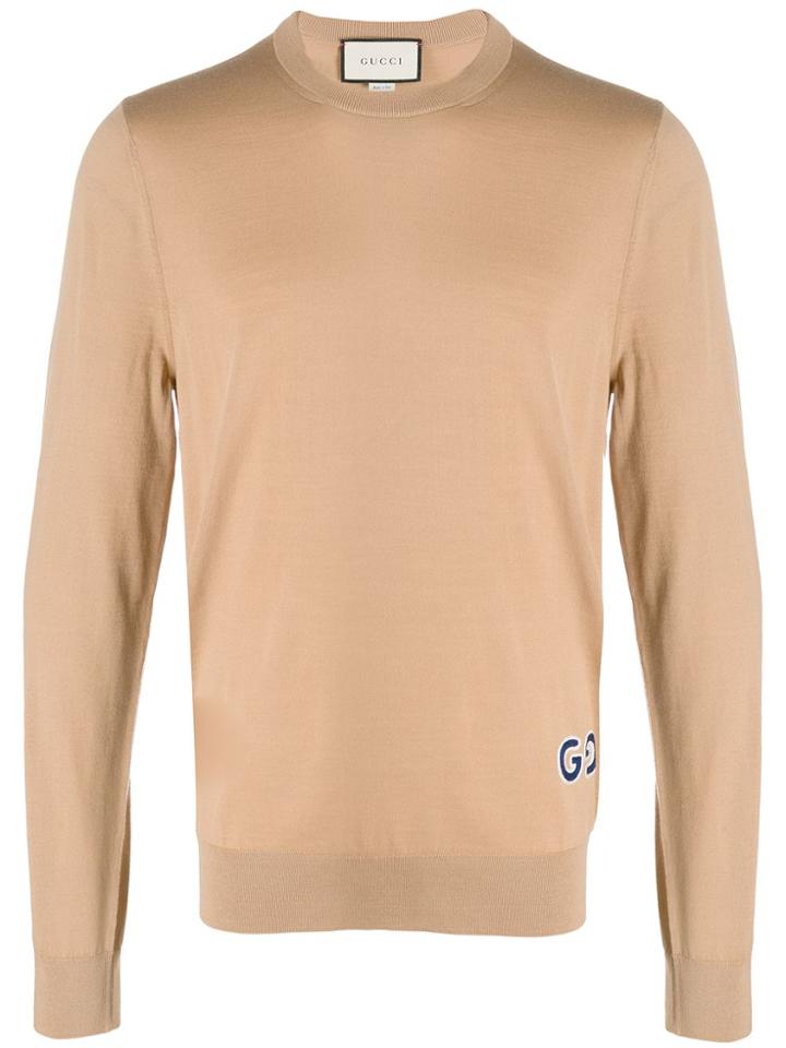 Gucci Crew Neck Jumper - Brown