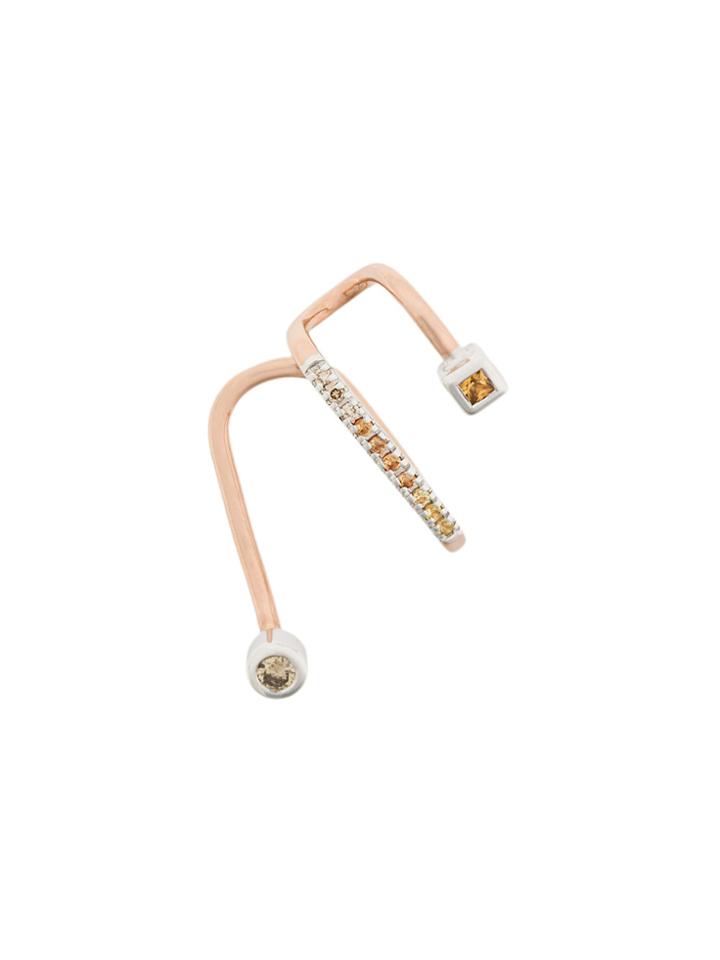 Maria Black 14kt Rose Gold Avery Earcuff - Metallic