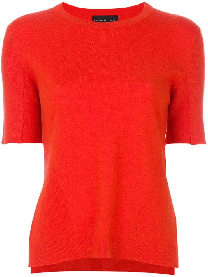 Cashmere In Love Sahar Shortsleeved Jumper - Yellow & Orange