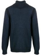 Roberto Collina Mottled Weave Turtleneck Jumper - Blue