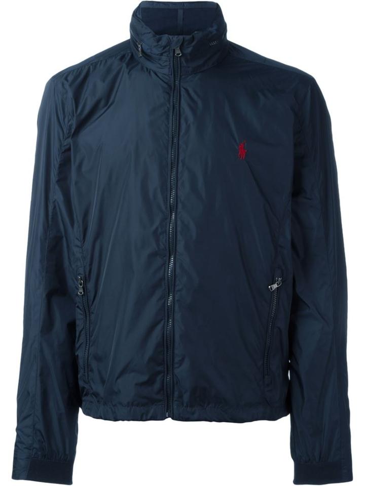 Polo Ralph Lauren Embroidered Logo Windbreaker, Men's, Size: Medium, Blue, Nylon/polyester/spandex/elastane