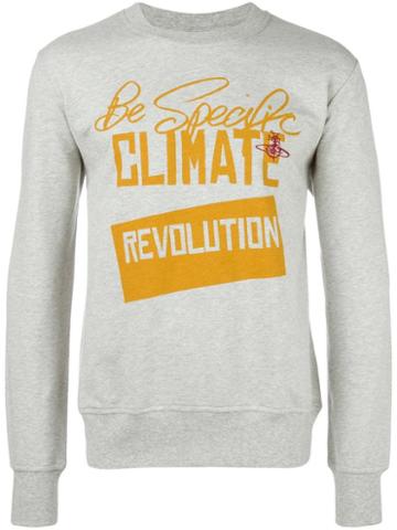 Vivienne Westwood Man 'revolution' Print T-shirt, Men's, Size: Xl, Grey, Cotton