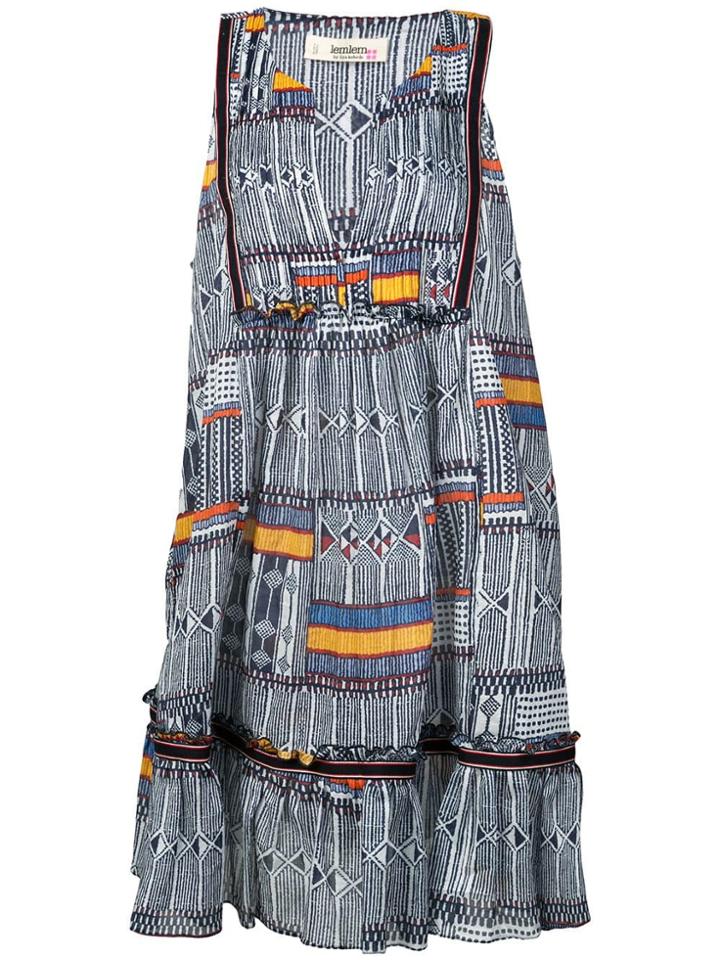 Lemlem Kente Printed Mini Dress - Blue