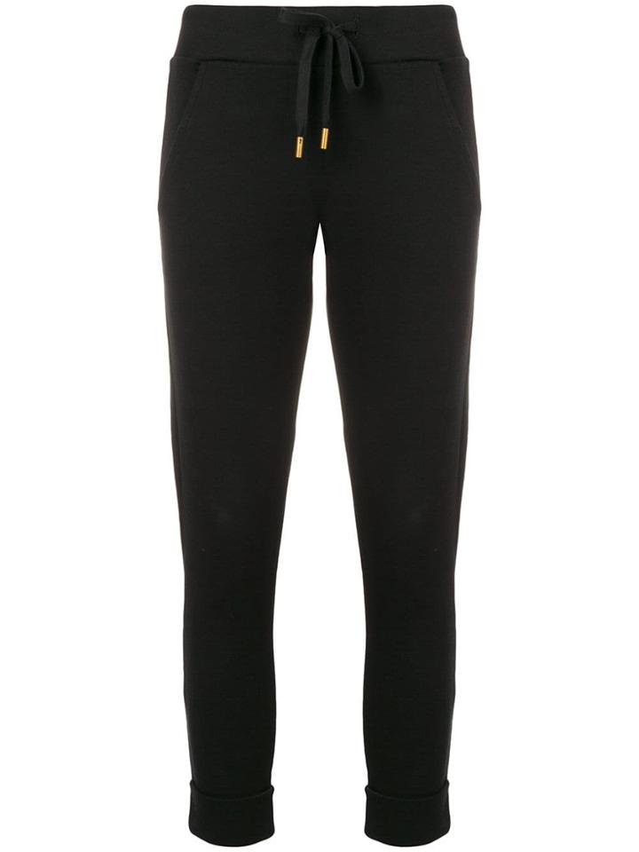 Roqa Turn Up Hems Track Trousers - Black