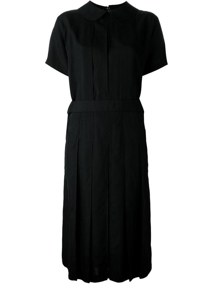 Comme Des Garçons Comme Des Garçons Stitched Down Pleated Dress