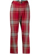 Vivienne Westwood Check Print Trousers - Red