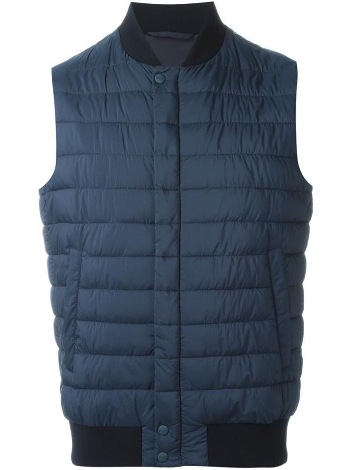 Herno Padded Gilet, Men's, Size: 54, Blue, Polyamide/polyurethane/polyester