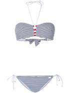Ea7 Emporio Armani Striped Halterneck Bikini - Blue