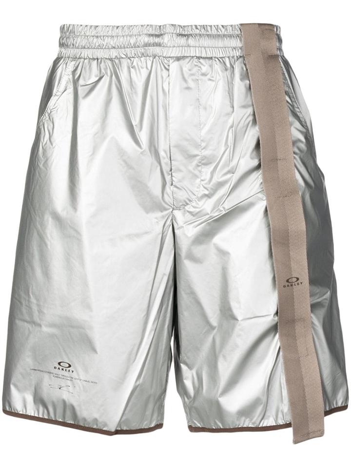 Oakley By Samuel Ross Metallic Shorts - Silver