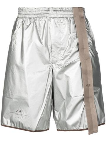 Oakley By Samuel Ross Metallic Shorts - Silver