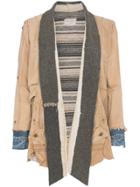 Greg Lauren Carhartt Blanket Stripe Kimono Jacket - Nude & Neutrals