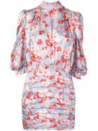 Magda Butrym Floral Print Fitted Dress - Blue