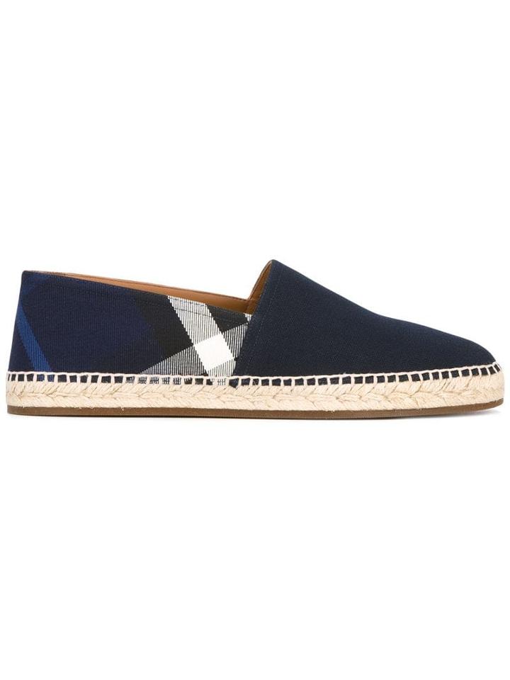 Burberry Overdyed House Check And Cotton - Blue