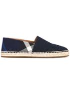 Burberry Overdyed House Check And Cotton - Blue
