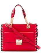 Karl Lagerfeld Stylised Seam Shoulder Bag, Women's, Red, Calf Leather