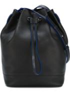 Fay Large Bucket Bag, Women's, Black, Calf Leather