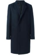 Wooyoungmi Single Breasted Coat, Men's, Size: 52, Blue, Wool/cashmere/nylon/viscose
