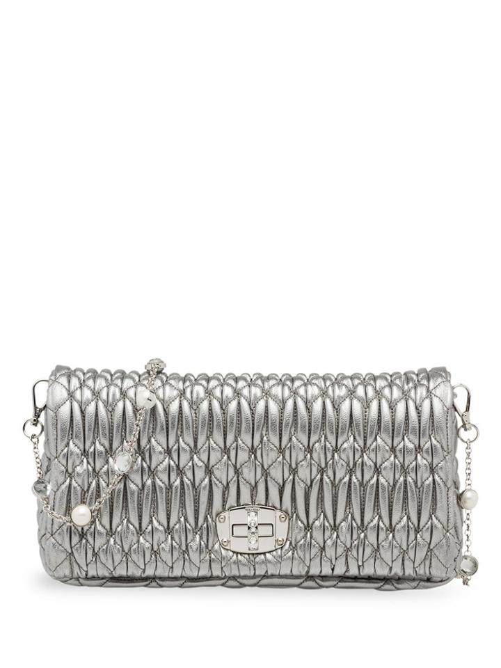 Miu Miu Miu Cloque Bag - Silver