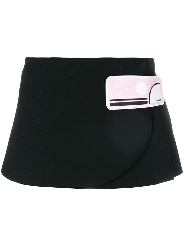 Prada Wrap Pelmet Skirt - Black