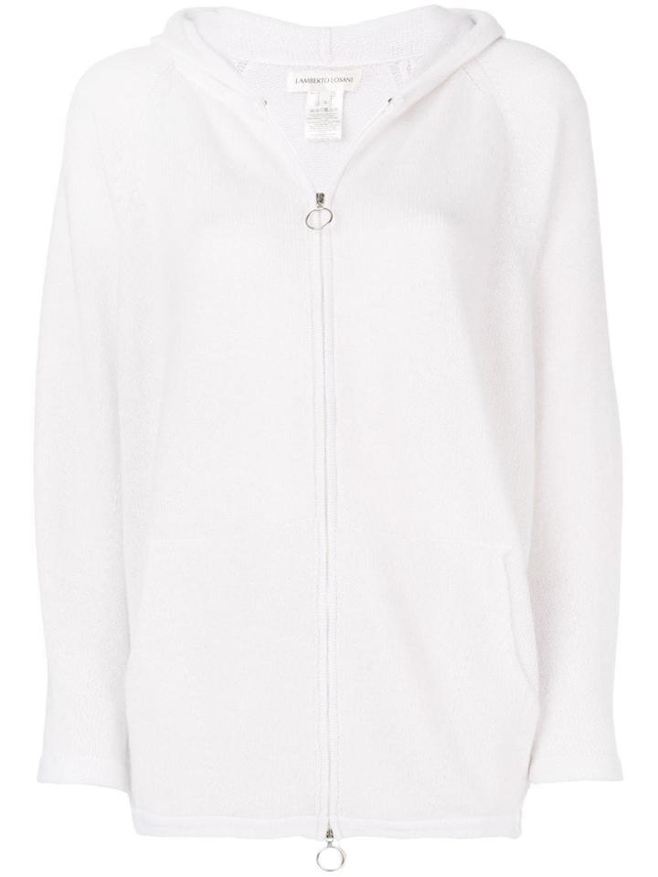 Lamberto Losani Zip Front Hoodie - White