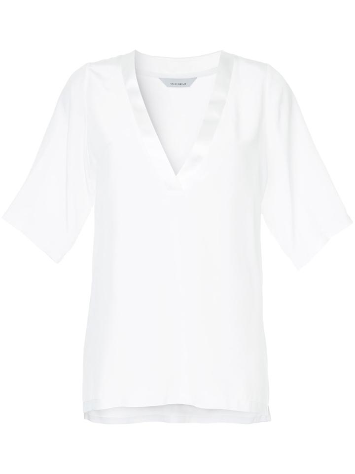Kacey Devlin V-neck Blouse - White