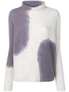 Suzusan Cashmere Two-tone Sweater - Grey