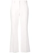 Msgm Flared Tailored Trousers - White
